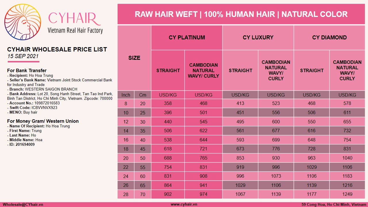 Raw Vietnamese Hair Platinum