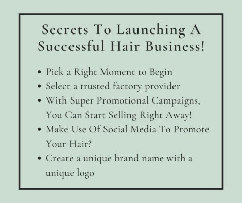 Secrets To Launching A Successful Hair Business
