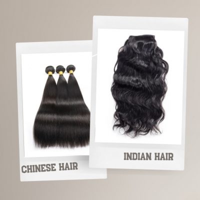 What is the distinction among Indian and Chinese hair?