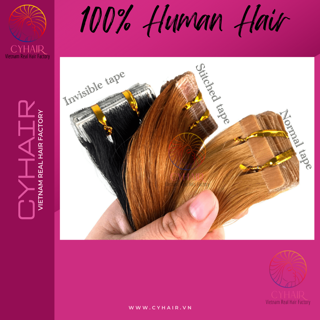A++ Invisible Tape In Hair Extensions 100% Virgin Vietnam Human Hair