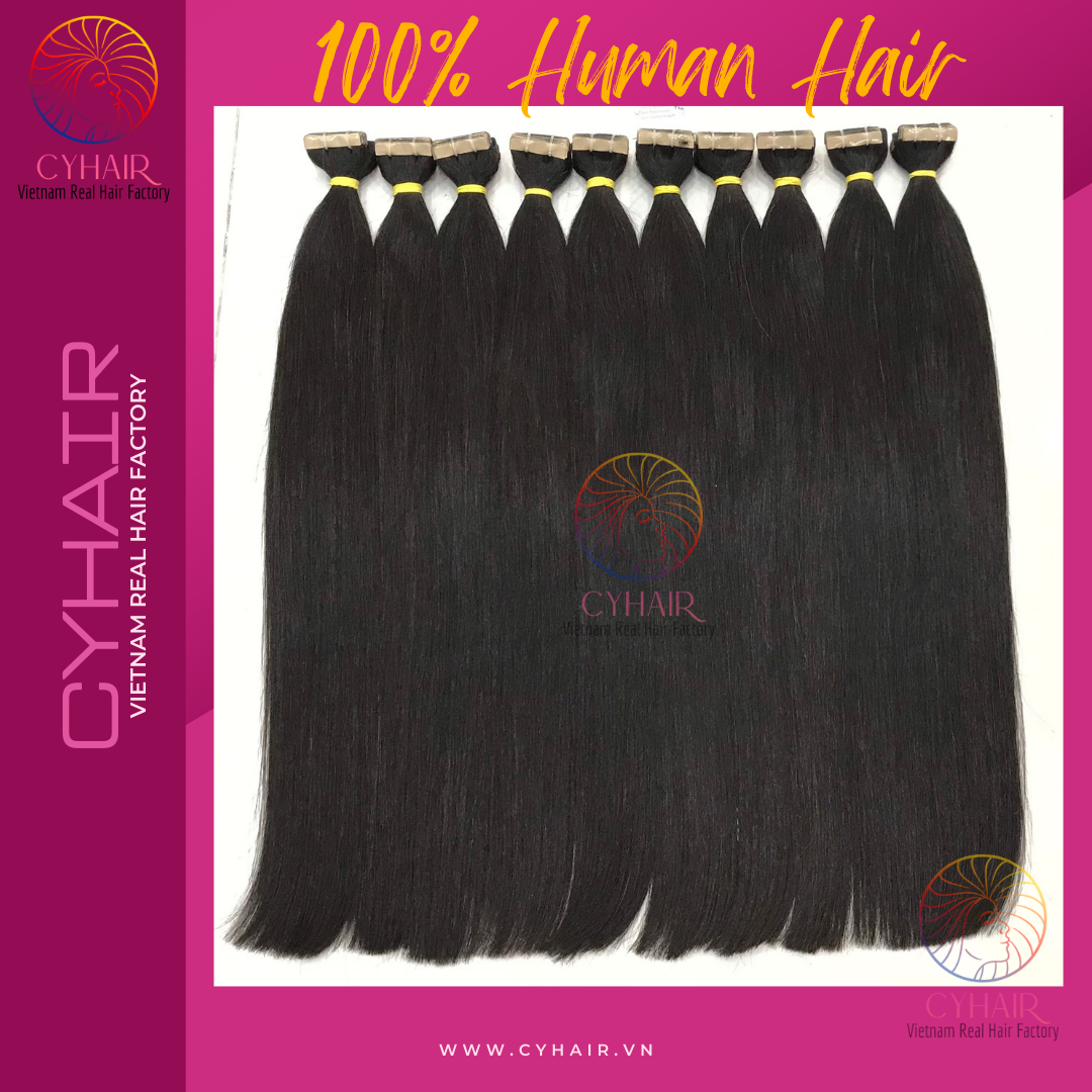 A++ Invisible Tape In Hair Extensions 100% Virgin Vietnam Human Hair