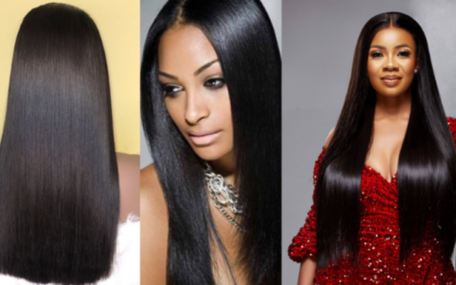 Three variations of straightened hair exist