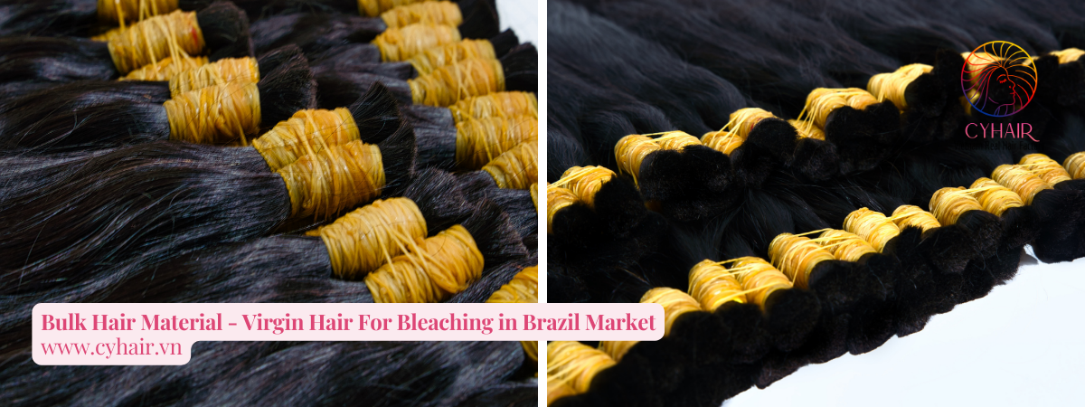 Bulk Hair Material - Virgin Hair For Bleaching in Brazil Market