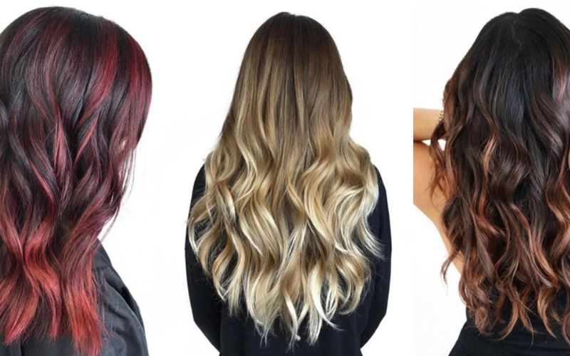 What distinguishes ombré and balayage hairstyles?
