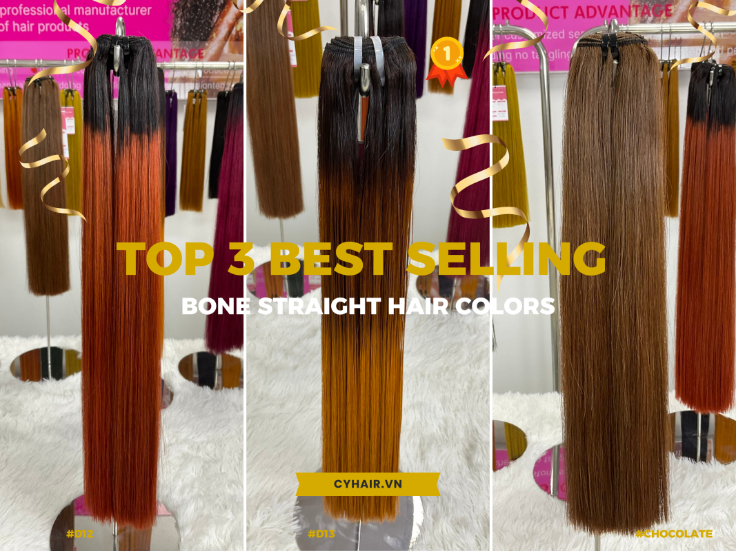 Top 3 best selling bone straight hair colors