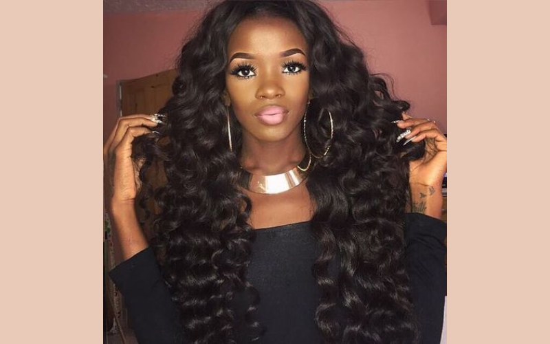 Loose weave hair with waves