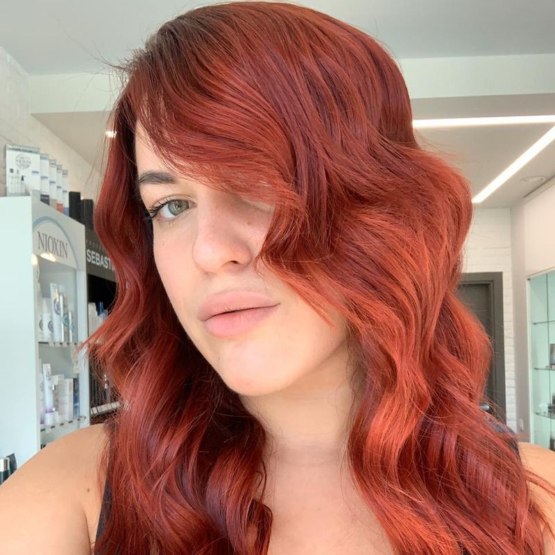 ORANGEY RED HAIR COLOR