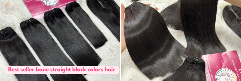 Best seller bone straight black colors hair