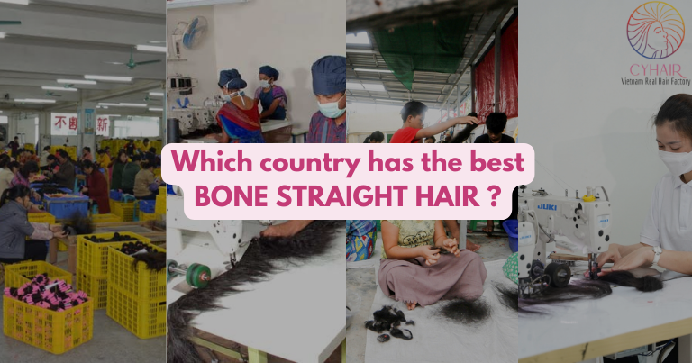 Which country has the best bone straight hair