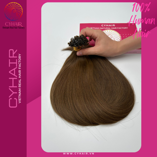 Flat Tip Bond Hair Extensions #2A Color Dark Ash Brown Super Grade