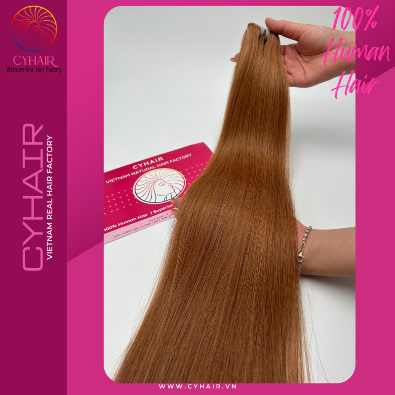 #33 Color Auburn Hair Extension 24 Inches 60cm Super Grade