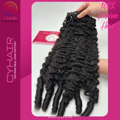 Kinky Curly Hair Bundles 30 Inches Single Donor Hair Vietnam Very Soft