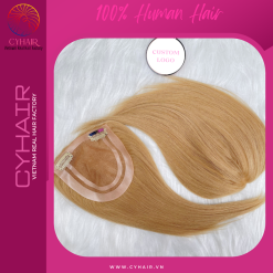 human hair topper blonde