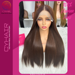 brown human hair wig