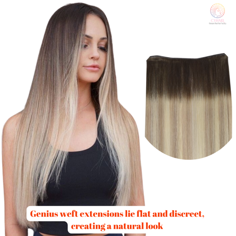 Seamless genius weft hair extensions