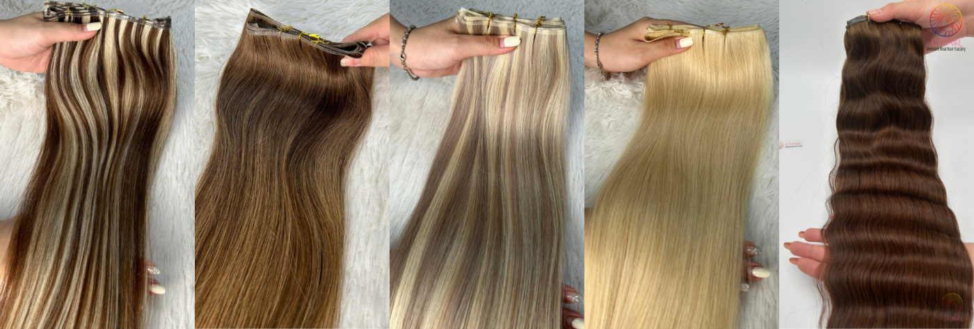 Seamless genius weft hair extensions