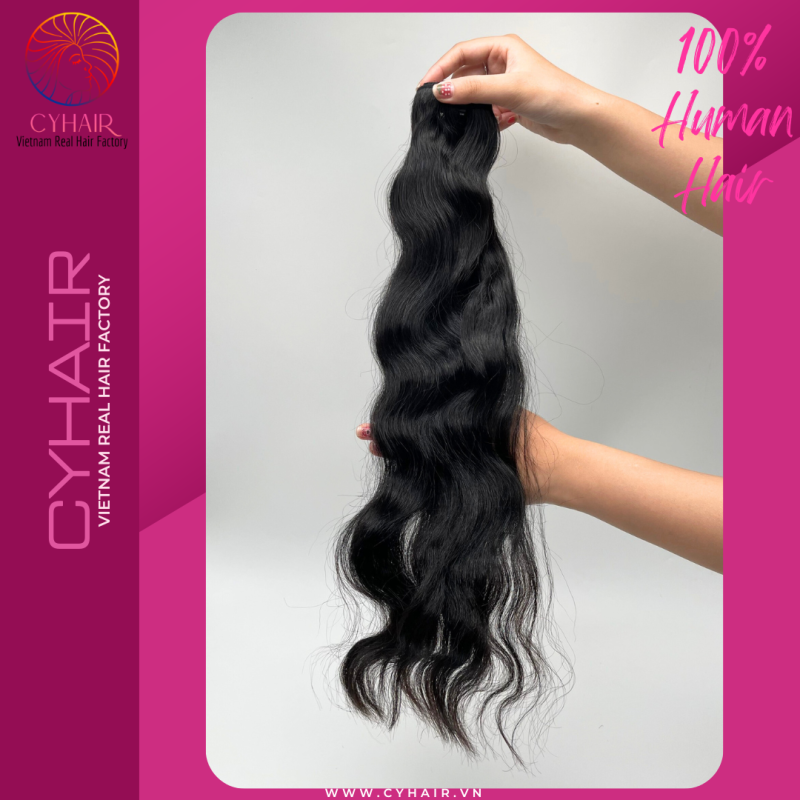 Natural Wavy Wefted Hair