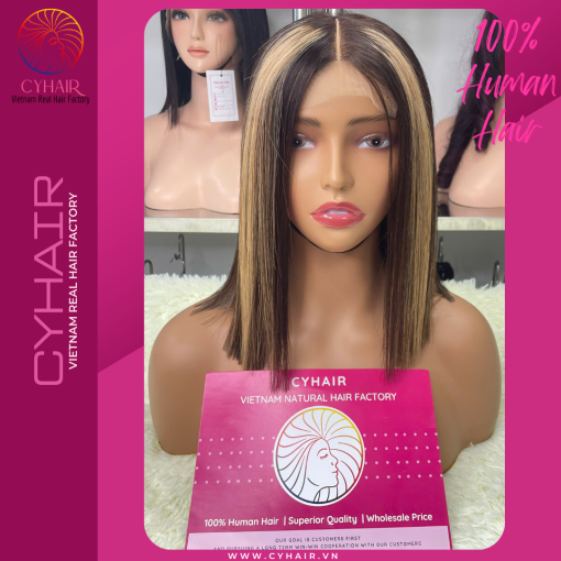 short bone straight wig