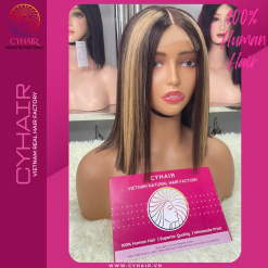 short bone straight wig