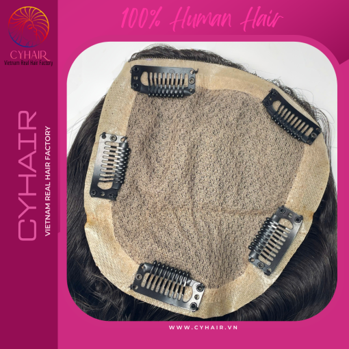 Human hair toppers for women